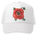 Красный мак, акварель