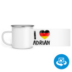 Кружка металлическая белая (круговая запечатка)