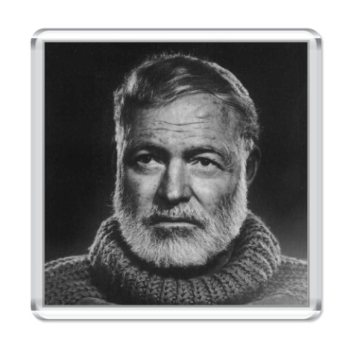 Магнит с принтом  Хемингуэй