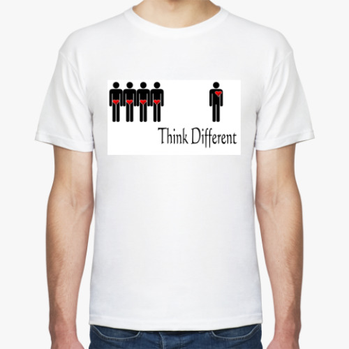 Футболка с принтом  Think Different