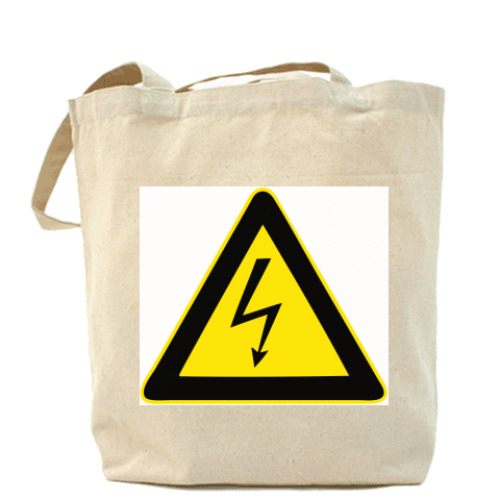 Сумка шоппер с принтом  'Высокое напряжение'