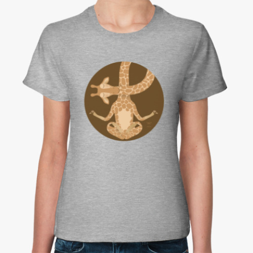 Женская футболка с принтом Animal Zen: G is for Giraffe