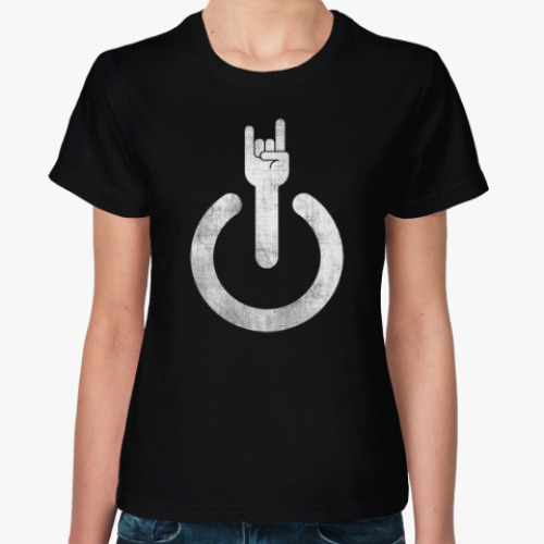 Женская футболка с принтом Включи Рок