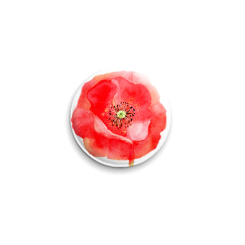 Значок 25мм с принтом  Мак