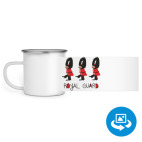 Кружка металлическая белая (круговая запечатка)