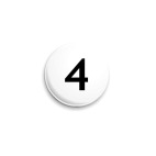 Значок 25 мм Цифра 4