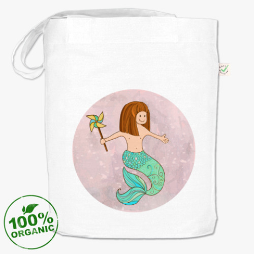 Сумка шоппер с принтом Русалочка