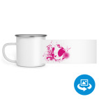 Кружка металлическая белая (круговая запечатка)