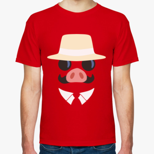 Футболка с принтом Порко Россо (Алый Свин)