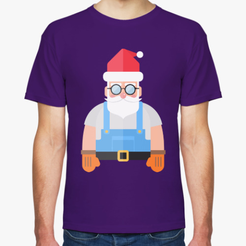 Футболка с принтом Санта