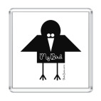 Магнит 6.5 x 6.5 см Моя птичка