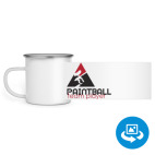 Кружка металлическая белая (круговая запечатка)