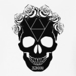 череп с розами