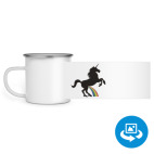 Кружка металлическая белая (круговая запечатка)