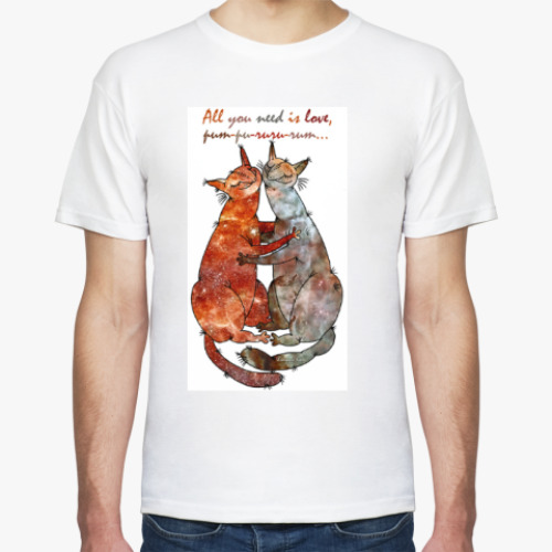 Футболка с принтом All you need is love.