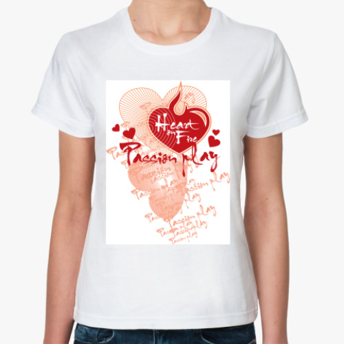Классическая футболка с принтом Passion play