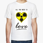 Классическая футболка  'Сердце-радиация'