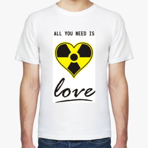 Футболка с принтом  'Сердце-радиация'