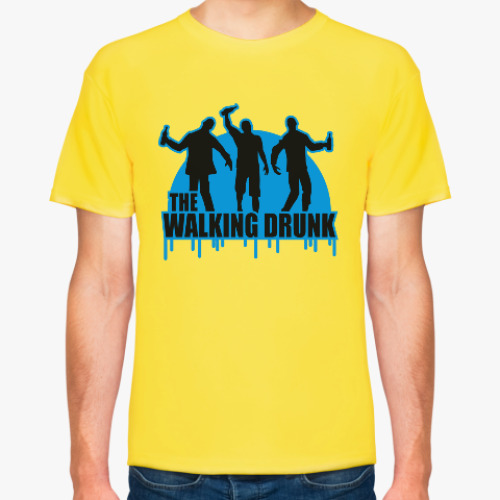 Футболка с принтом Ходячие выпивалы