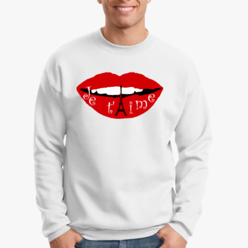 Свитшот с принтом Я люблю тебя по-французски