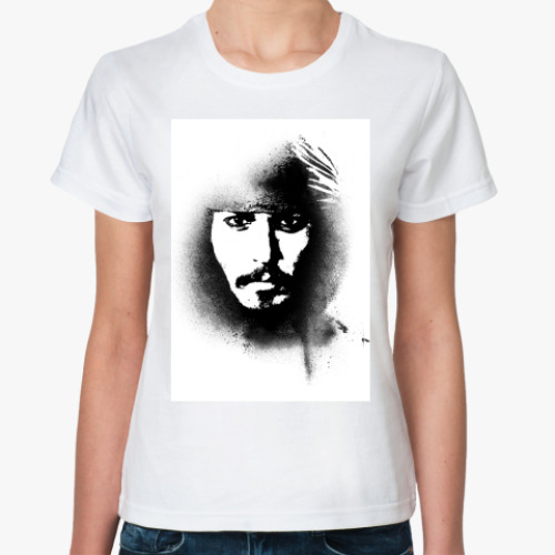 Классическая футболка с принтом Джонни Депп