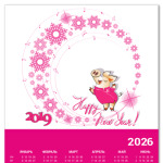 2019 год с забавной свинкой