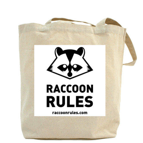 Сумка шоппер с принтом Raccoon Rules Cookies Печеньки