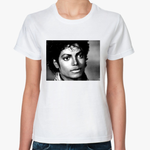 Классическая футболка с принтом Michael Jackson