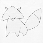 Лисенок контур