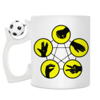 Кружка с футбольным мячиком