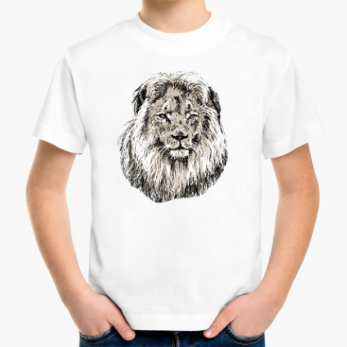 Детская футболка с принтом Лев