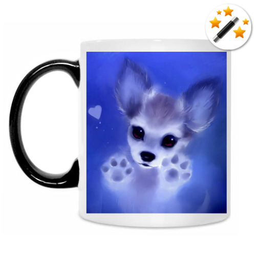 Кружка-хамелеон с принтом Щенок