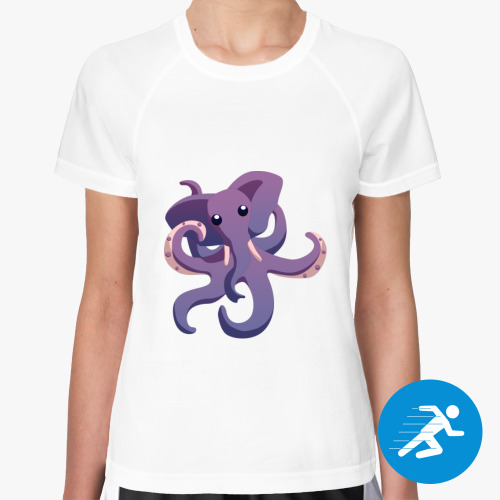 Женская спортивная футболка с принтом Ктулху слон