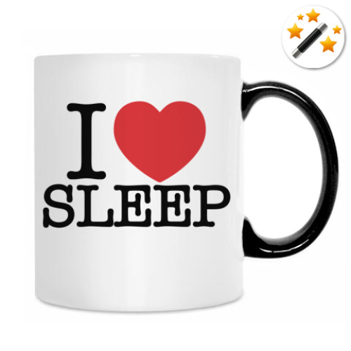 Кружка-хамелеон с принтом Я люблю спать