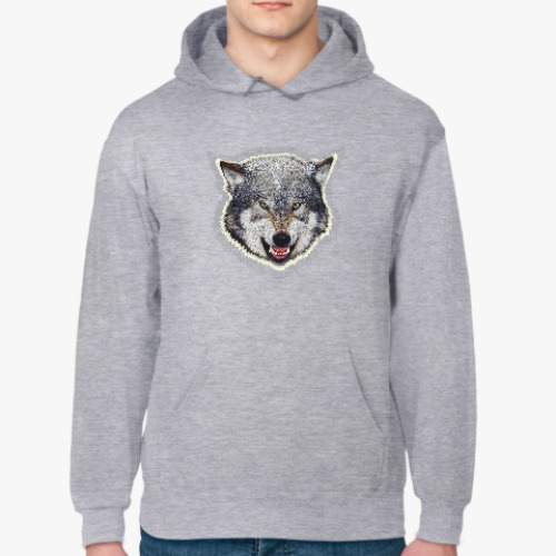 Толстовка худи с принтом Волк