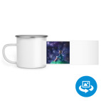 Кружка металлическая белая (круговая запечатка)