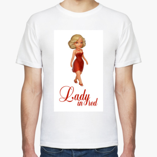 Футболка с принтом Lady in red