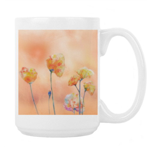 Кружка с принтом Маки