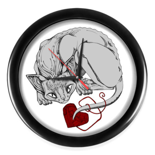 Настенные часы с принтом Любимый Сфинкс