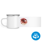 Кружка металлическая белая (круговая запечатка)