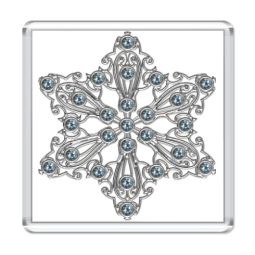 Магнит с принтом Снежинка