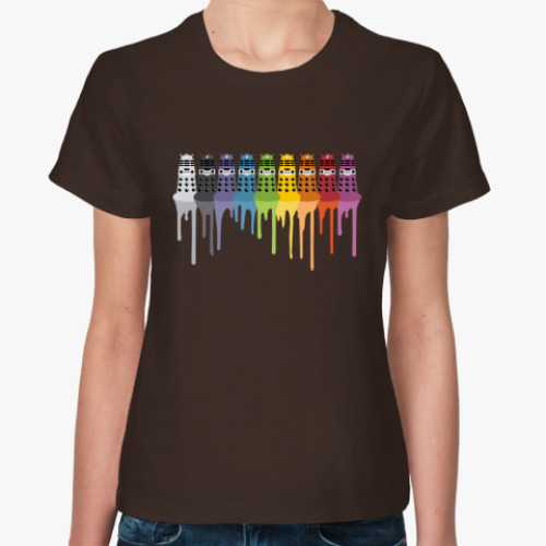 Женская футболка с принтом Color daleks