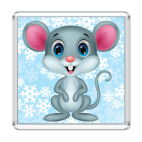 Магнит 6.5 x 6.5 см Милый Крысенок