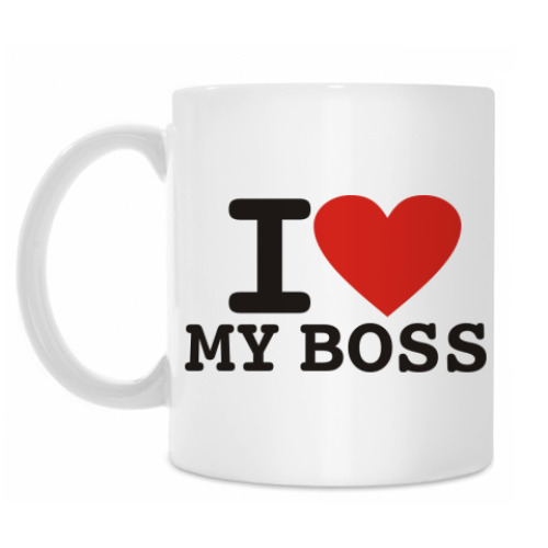 Кружка с принтом I Love my Boss