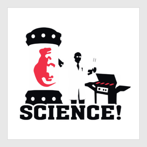 Постер с принтом dinoMeat Science!