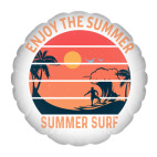 Подушка 35x35 см с цветной обратной стороной лето