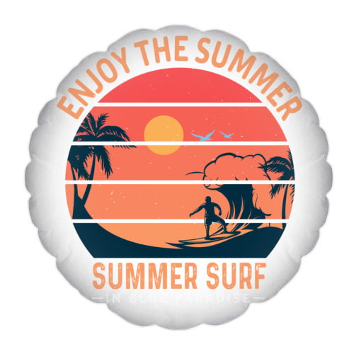 Подушка с принтом лето