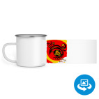 Кружка металлическая белая (круговая запечатка)