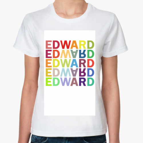 Классическая футболка с принтом Edward