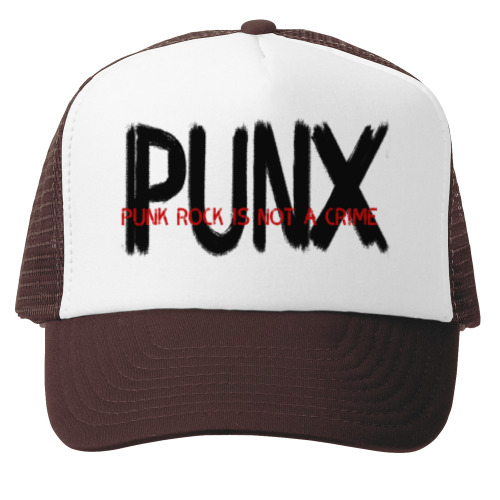 Кепка-тракер с принтом PUNX-punk rock is not a crime